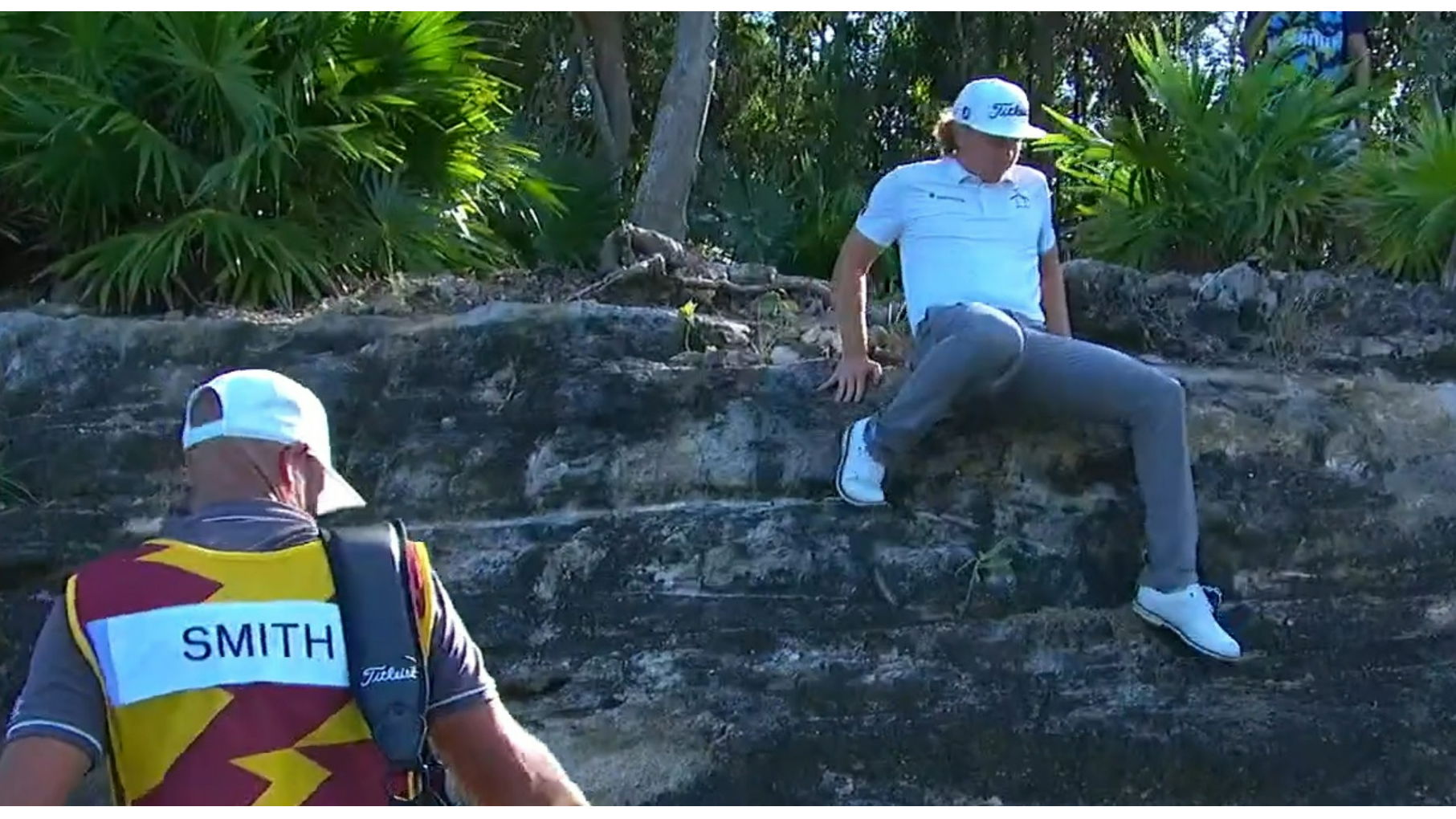 PGA Tour pro chimes in after Cameron Smith goes ROCK CLIMBING at LIV opener